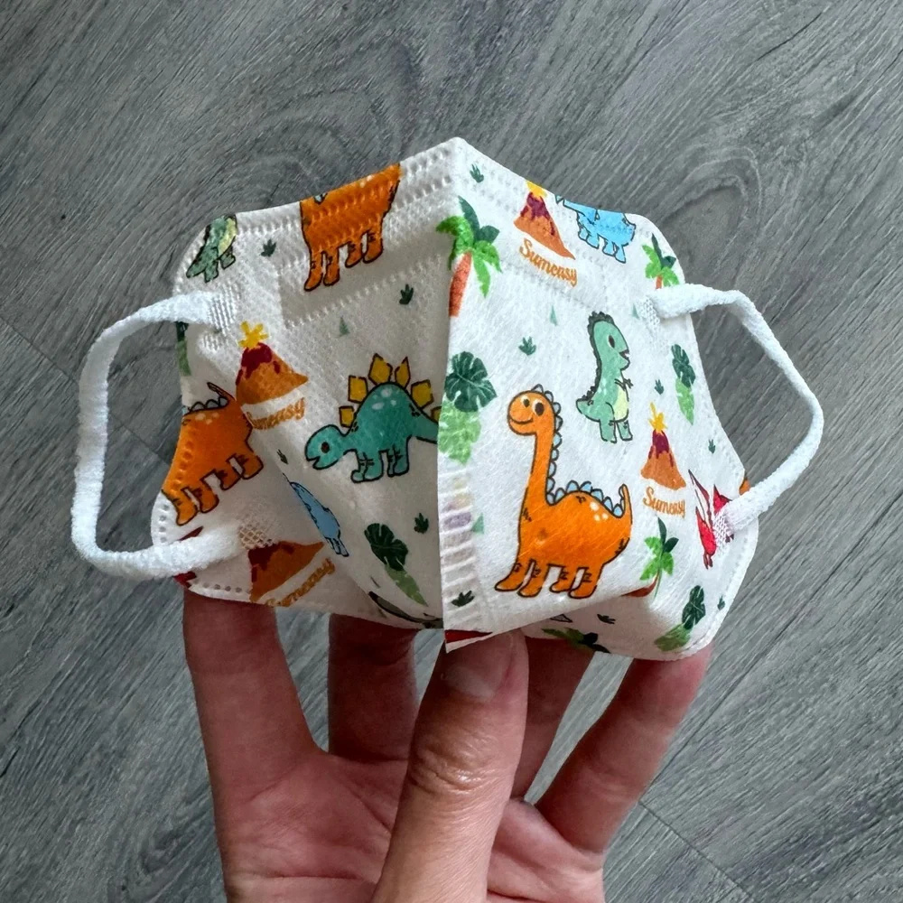 Dinosaur Print Toddler Disposable Face Mask